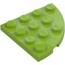 LEGO Lime Platta 4 x 4 Runda Hörn (30565)