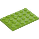 LEGO Lime Plate 4 x 6 (3032)