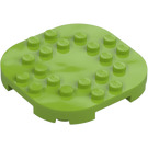 LEGO Lime Plate 6 x 6 x 0.7 Round Semicircle (66789)