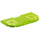 LEGO Lime Plate 8 x 16 x 0.7 with Rounded Corners (74166)