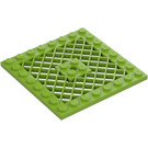 LEGO Lime Plate 8 x 8 with Grille (Hole in Center) (4047 / 4151)