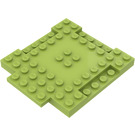 LEGO Lime Plate 8 x 8 x 0.7 with Cutouts and Ledge (15624)