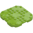 LEGO Lime Plate 8 x 8 x 0.7 with Rounded Corners (66790)