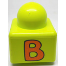 LEGO Lime Primo Kloss 1 x 1 med "B" och Häst Kropp (Tillbaka med Bakre del) (31000 / 49051)