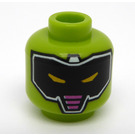LEGO Lime Robot Warrior Head (Recessed Solid Stud) (3626)