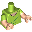 LEGO Limoen Shaggy Torso met Light Flesh Armen met Kort Lime Sleeves en Light Flesh Handen (973 / 16360)