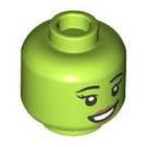LEGO Limette She-Hulk Minifigure Kopf (Einbau-Vollbolzen) (3274 / 104120)