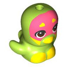 LEGO Lime Sitting Bird with Pink and Yellow (106070)