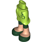 LEGO Limette Skirt mit Seite Wrinkles mit Green shoes (11407)