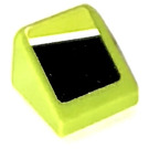 LEGO Lime Slope 1 x 1 (31°) with Black and White Angle Left Sticker (50746)