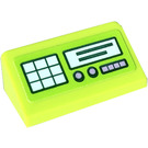 LEGO Lime Slope 1 x 2 (31°) with Buttons Sticker (85984)