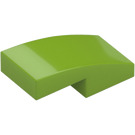 LEGO Lime Slope 1 x 2 Curved (3593 / 11477)