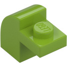 LEGO Lime Slope 1 x 2 x 1.3 Curved with Plate (6091 / 32807)