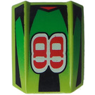 LEGO Lime Skråning 1 x 2 x 2 buet med "88" (30602 / 43384)