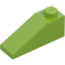 LEGO Lime Pendenza 1 x 3 (25°) (4286)