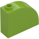 LEGO Lime Skråning 1 x 3 x 2 buet (33243)