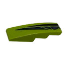 LEGO Lime Slope 1 x 4 Curved with Black Line, Dark Green and Dark Purple Scales (Model Left) Sticker (11153)