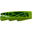 LEGO Lime Slope 1 x 4 Curved with snake skin pattern left Sticker (11153)