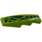LEGO Lime Slope 1 x 4 Curved with snake skin pattern (right) Sticker (11153)