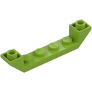 LEGO Lime Skråning 1 x 6 (45°) Dobbel Omvendt med Open Senter (52501)