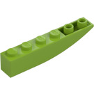 LEGO Lime Skråning 1 x 6 Buet Omvendt (41763 / 42023)