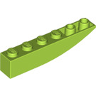 LEGO Limoen Helling 1 x 6 Gebogen Omgekeerd (41763 / 42023)