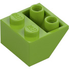 LEGO Citron Vert Pente 2 x 2 (45°) Inversé avec entretoise plate en dessous (3660)