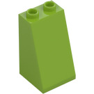 LEGO Lime Luiska 2 x 2 x 3 (75°) Ontot nupit, Karkea pinta (3684 / 30499)