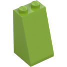 LEGO Lime Backe 2 x 2 x 3 (75°) (Solida knoppar) (98560)