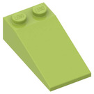 LEGO Lime Pendenza 2 x 4 (18°) (30363)