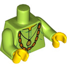LEGO Lime Snake Charmer Minifig Torso (973 / 88585)