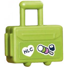 LEGO Lime Suitcase (Large) with ‘HLC’ and Sweets Sticker