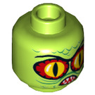 LEGO Lime Swamp Creature Minifigure Head (Recessed Solid Stud) (3626 / 49331)