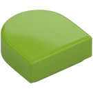 LEGO Lime Laatta 1 x 1 Puoli Soikea (24246 / 35399)