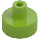 LEGO Lime Flise 1 x 1 Rund med Hollow Bar (20482 / 31561)