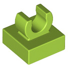 LEGO Lime Tile 1 x 1 with Clip (Raised "C") (15712 / 44842)