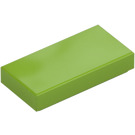 LEGO Lime Tile 1 x 2 med Rille (3069 / 30070)