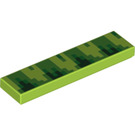 LEGO Lime Tile 1 x 4 with Sonic Grass (2431 / 83476)