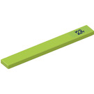 LEGO Lime Tile 1 x 8 with ‘22’ Sticker (4162)