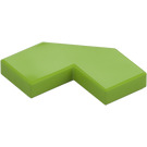 LEGO Lime Tile 2 x 2 Hjørne med Cutouts (27263)