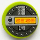 LEGO Lime Tile 2 x 2 Round with '00:30' Time Sticker with "X" Bottom (4150)