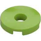 LEGO Lime Tile 2 x 2 Round with Hole in Center (15535)