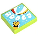 LEGO Chaux Tuile 2 x 2 avec Beach Balle avec rainure (3068 / 77314)