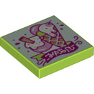 LEGO Limette Fliese 2 x 2 mit Pink Eis Cones mit Nut (3068 / 72793)