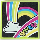 LEGO Chaux Tuile 2 x 2 avec Rainbow Galore avec rainure (3068 / 75458)