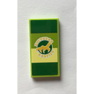 LEGO Lime Tile 2 x 4 with Holyhead Harpies Logo Sticker (87079)