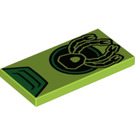 LEGO Lime Tile 2 x 4 med Edderkopp (45956 / 87079)