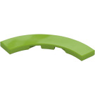 LEGO Lime Tile 4 x 4 Curved Corner with Cutouts (3477 / 27507)