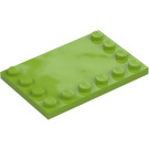 LEGO Limetková Dlaždice 4 x 6 s Cvočky na 3 Edges (6180)