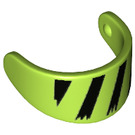 LEGO Lime Visor - Standard with Black Stripes (2447 / 77776)